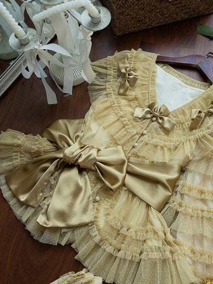 Grüner Gürtel Lolita Pink/Gelb/Grau/Dunkel Taille Satin