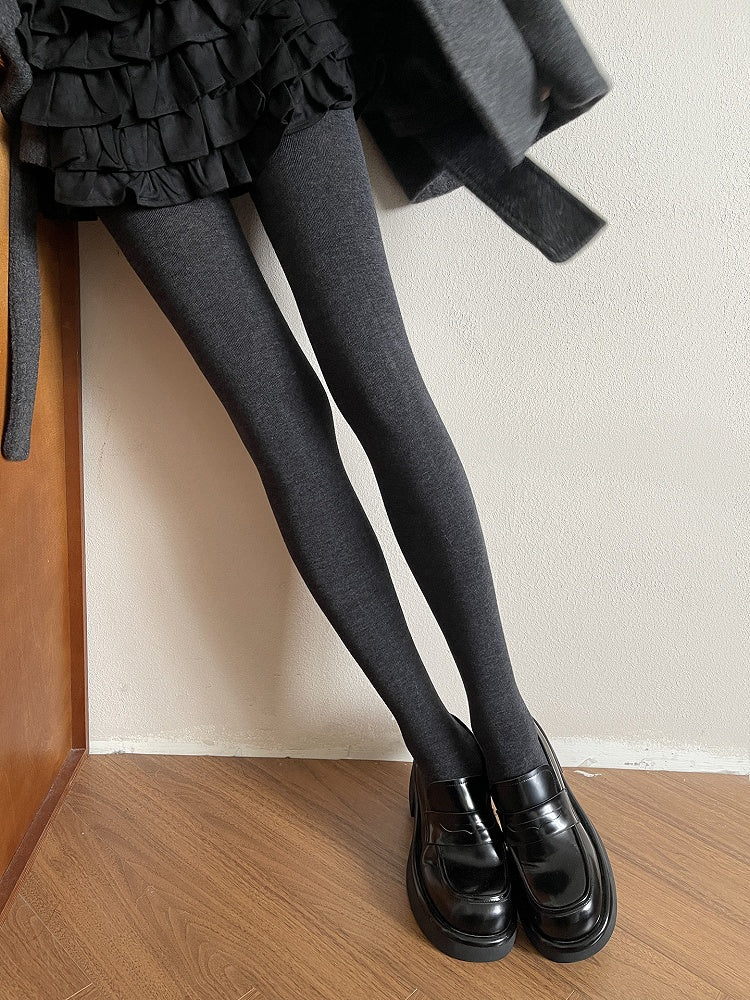 4 Warm Simple Elastic Colors Tights