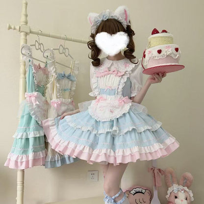 Lolita Cat Ear Story Sweet JSK Suspender Dress