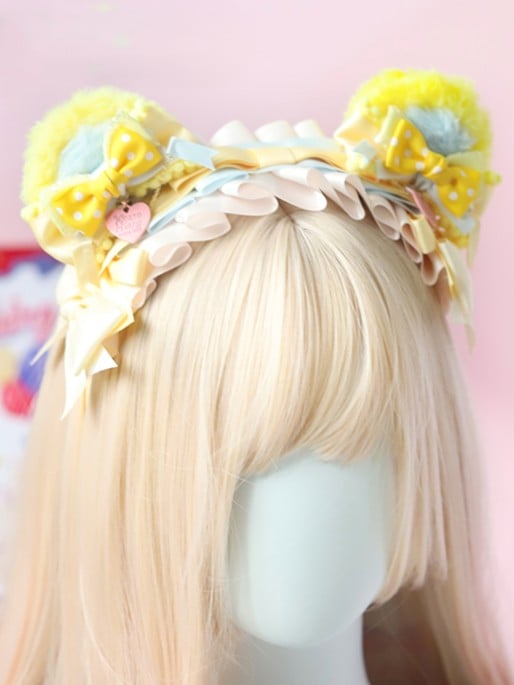 Ribbon Ruffled Sweet Bow Lolita KC