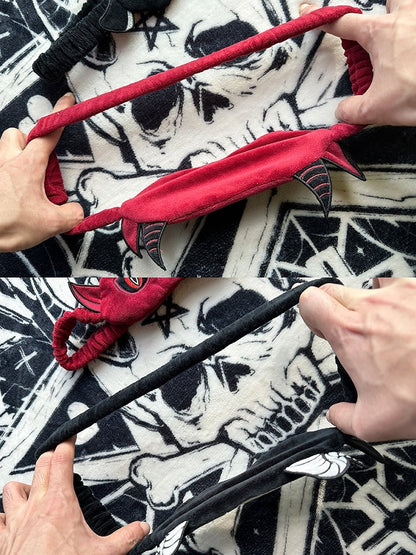 Black and White Grim Reaper Gothic Plush Sleep Mask