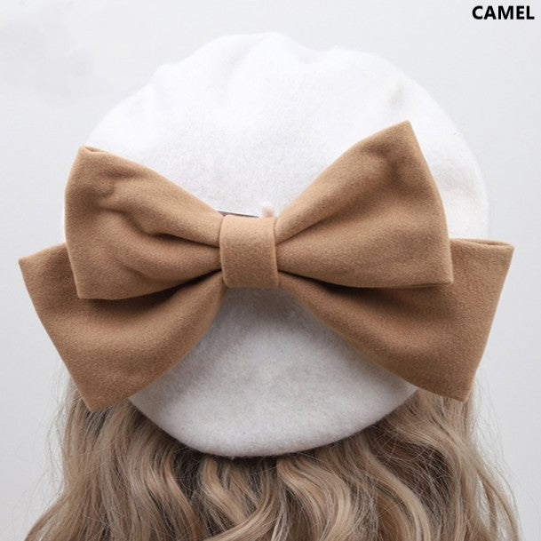 Lolita With Detachable White 10 Color Beret Options Bowknot