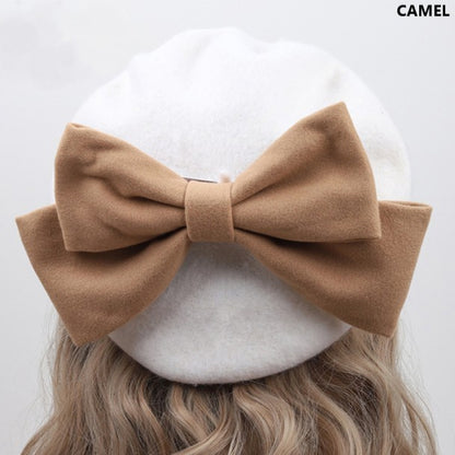 Lolita With Detachable White 10 Color Beret Options Bowknot