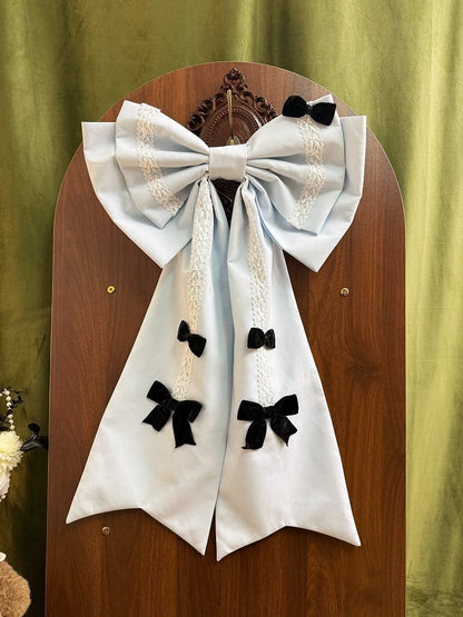 Blue White Alice Wonderland Sweet Lolita OP Dress Set - Untitled Heartbeat