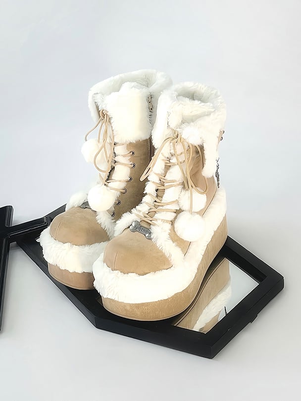 Lining Brown Light Plush Winter with Boots