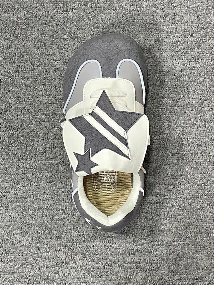 Design Traditional - Accents Lolita with Gray Sweet Lace-Up 4.5cm Sneakers Platform Star