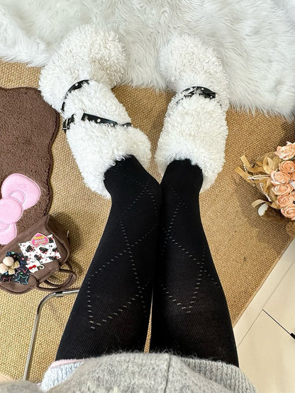 Diamond Retro Pattern Tights 6 Colors Style