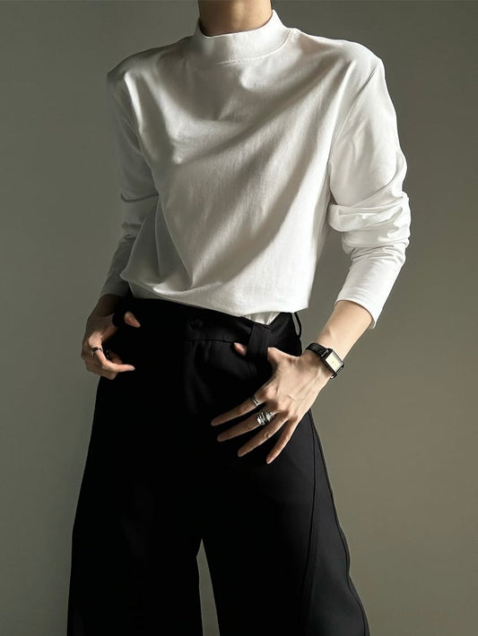 Lolita wtih Neck Unisex Sleeve White T-shirt Long Mock Ouji