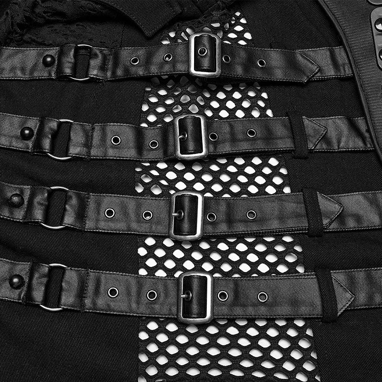 Vest Men's Black Cyberpunk