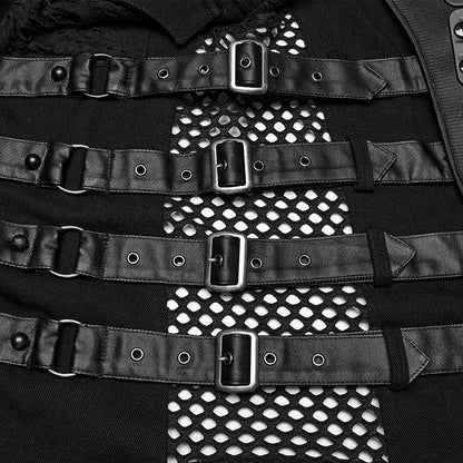 Vest Men's Black Cyberpunk