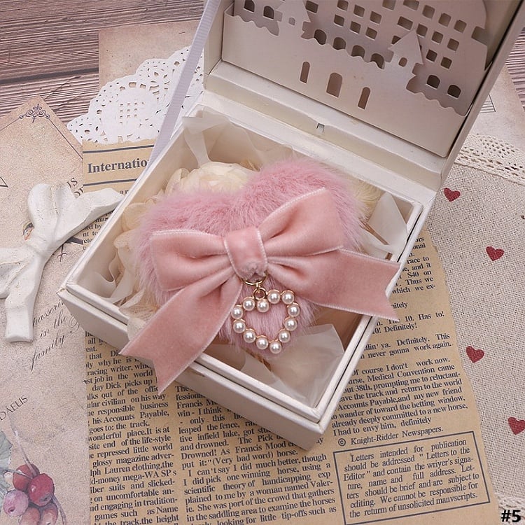 Options Kei Jirai Color Heart-shaped Bow Hairclip Plush 11