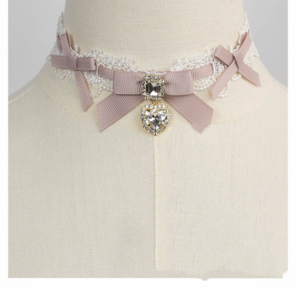 Chain Layer 11 Detachable Double Beaded Heart Jirai Choker Kei Charms Rhinestone with Options