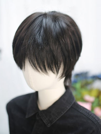 Schwarze Ouji-Perücke mit Pony