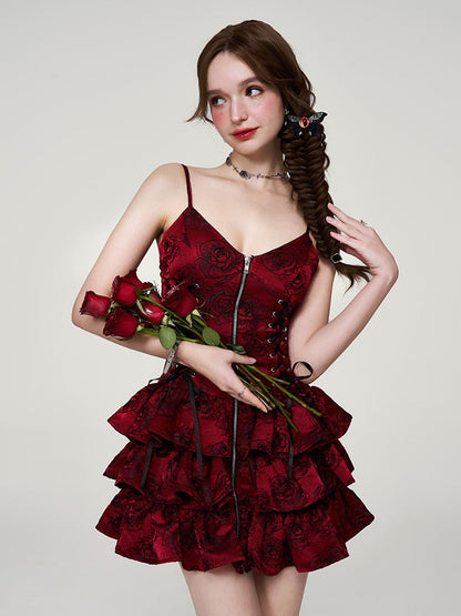 Jaccard Rose Kleid Slings Spicy Tea