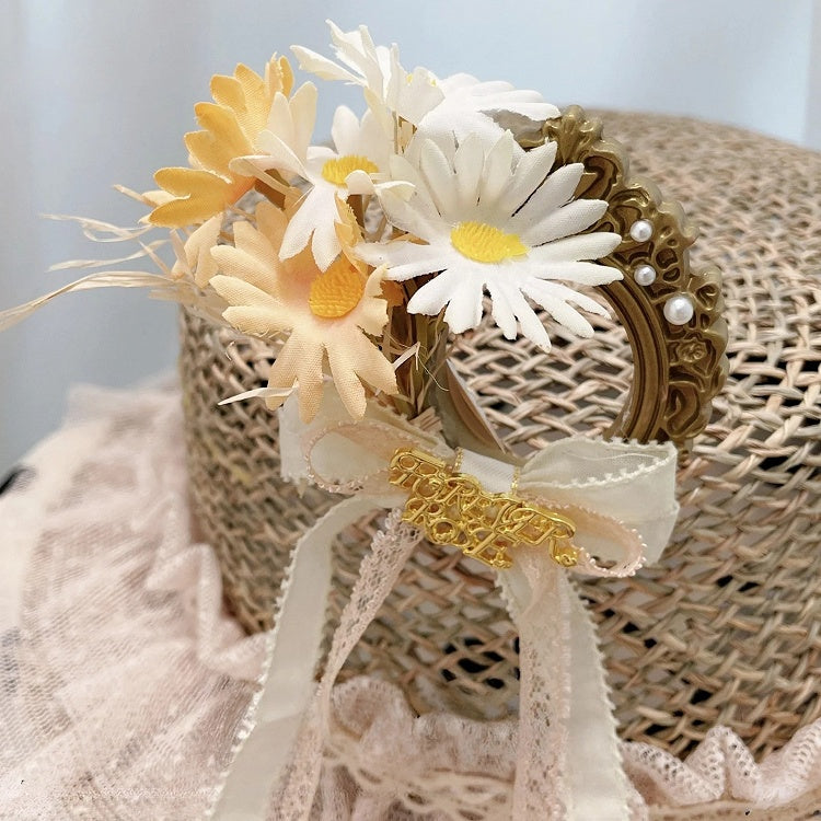 Brooch Bowknot 5 Design Letter Decorated Options Daisy Color