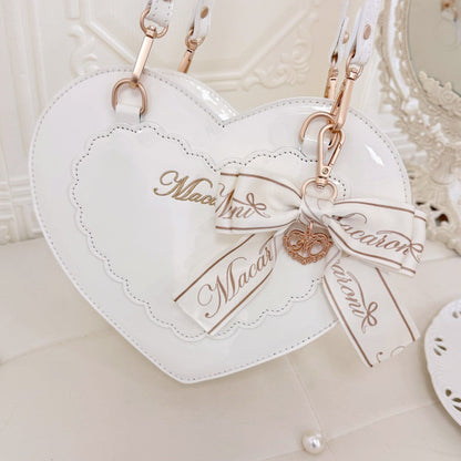 Little Heart Bow Lolita Crossbody Shoulder Bag – Sweet Kawaii Handbag | FanShuLa