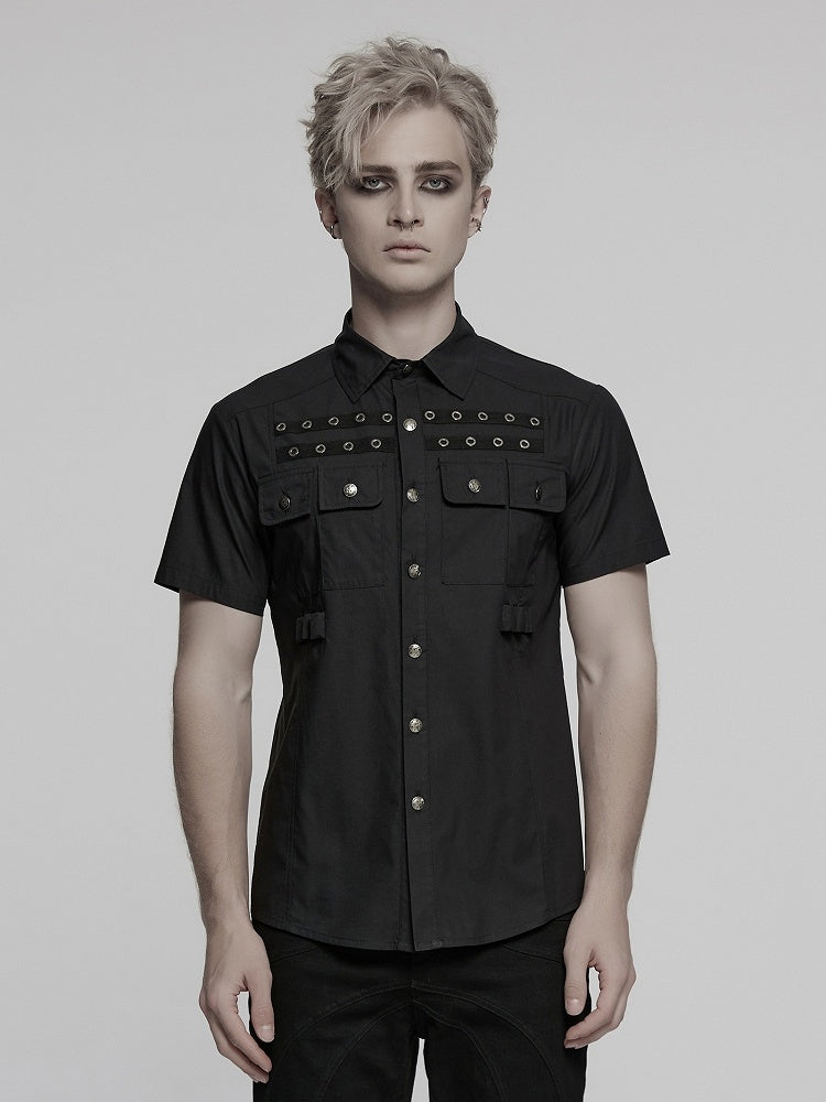 Men's Black Punk Shirt