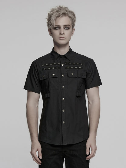 Men's Black Punk Shirt