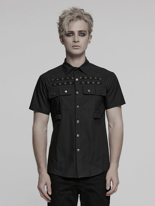 Men's Black Punk Shirt