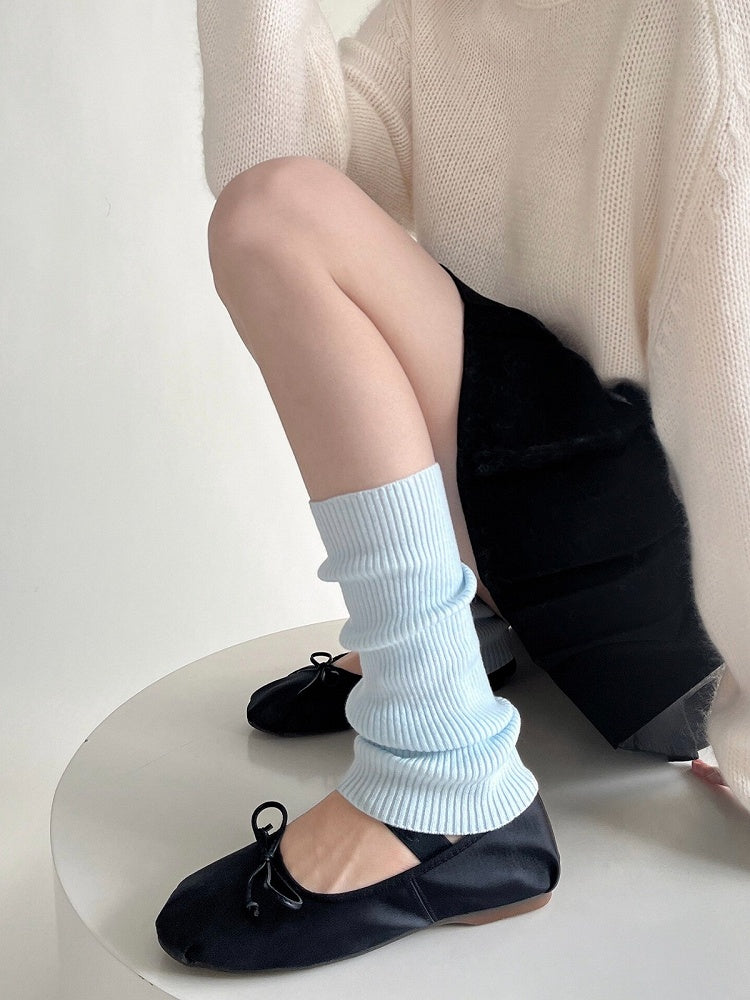 Leg Ribbed Ballet Warmers with Style 9 Ruffles Colors Layered Knit