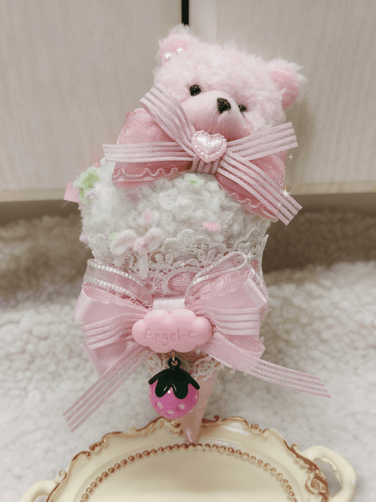 Hairclip Ice Bear Cream Sweet Lolita Pink/Blue