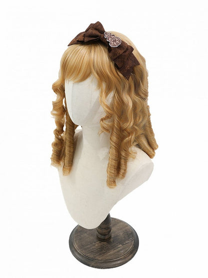 Brown Vintage Bow KC with Violin Embroidery - Twin Bear Original Design