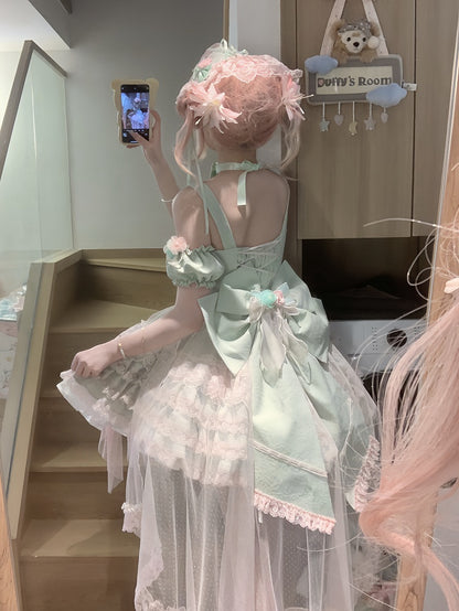 Jumper Pink Green Dress Skirt and Lolita Princess Flower Hanayome Fairy
