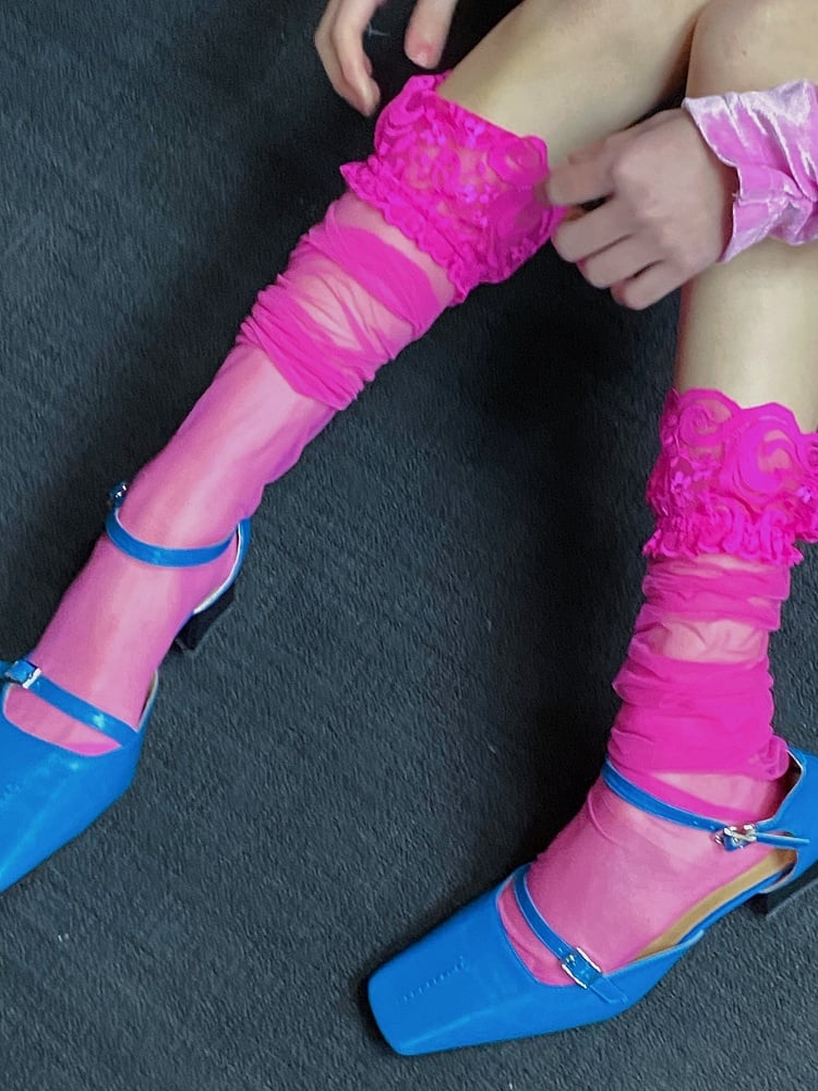 Color Detail Lace Options Sheer 11 Stockings