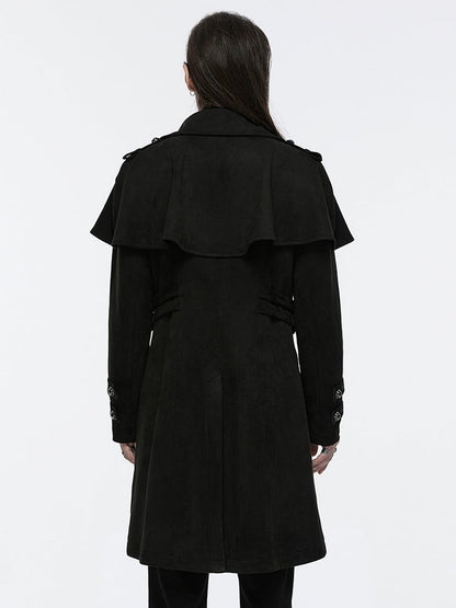 Men's Goth Black Jacket Style Cloak
