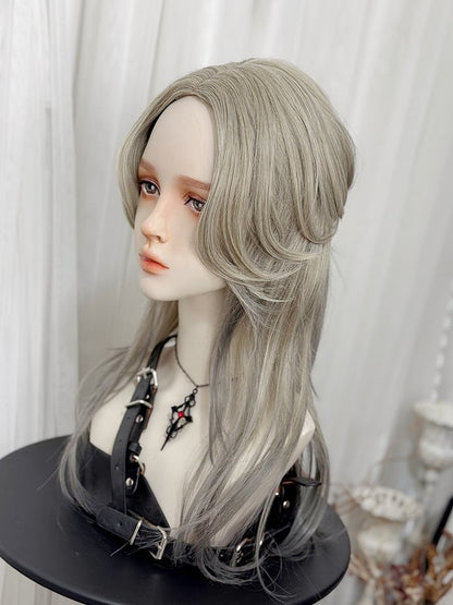 45CM 王子スタイル ウィッグ グレー