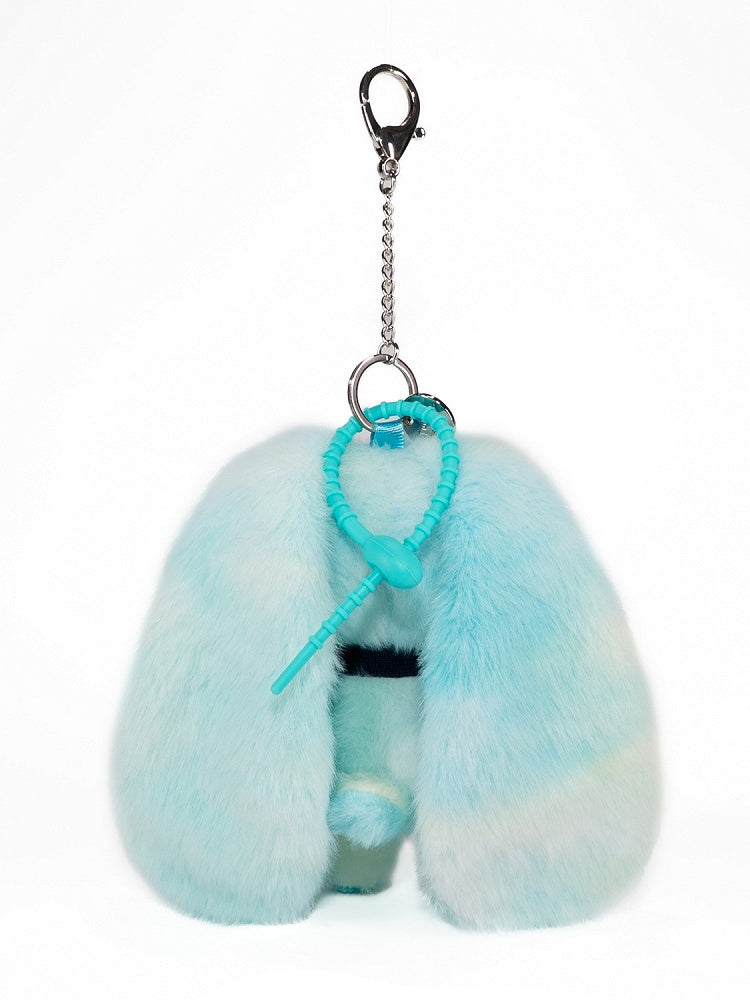 Green/Purple Heart Embroidery Guro - Bunny Kawaii Keychain