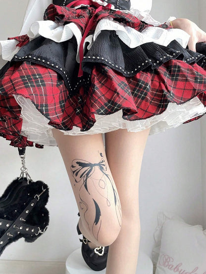 Collants décoratifs à motif de nœud nus: Style (2 Lolita