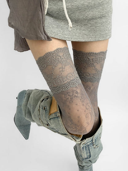 Floral Lace 5 Colors Stockings Pattern