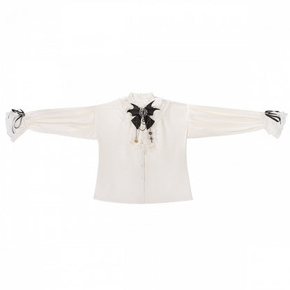 Black Bunny Ear Hooded Outfit Set with Waistcoat & Shorts - Xiong Dou Jiang