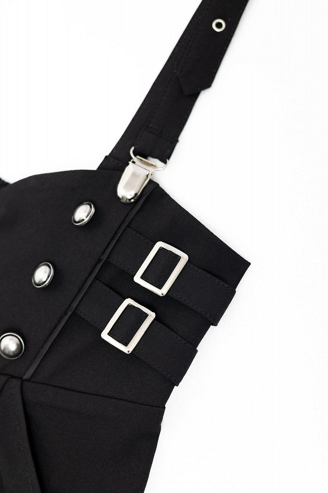 High-Waist Ouji Pants with Buckle Straps and Shoulder Clips - DevilInspired Exclusive Collection