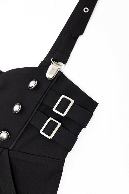 High-Waist Ouji Pants with Buckle Straps and Shoulder Clips - DevilInspired Exclusive Collection