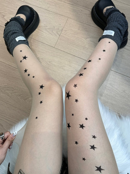 Nude Tights Star Bittersweet Print