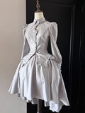 Lolita Light Skirt Gray Gothic High-low