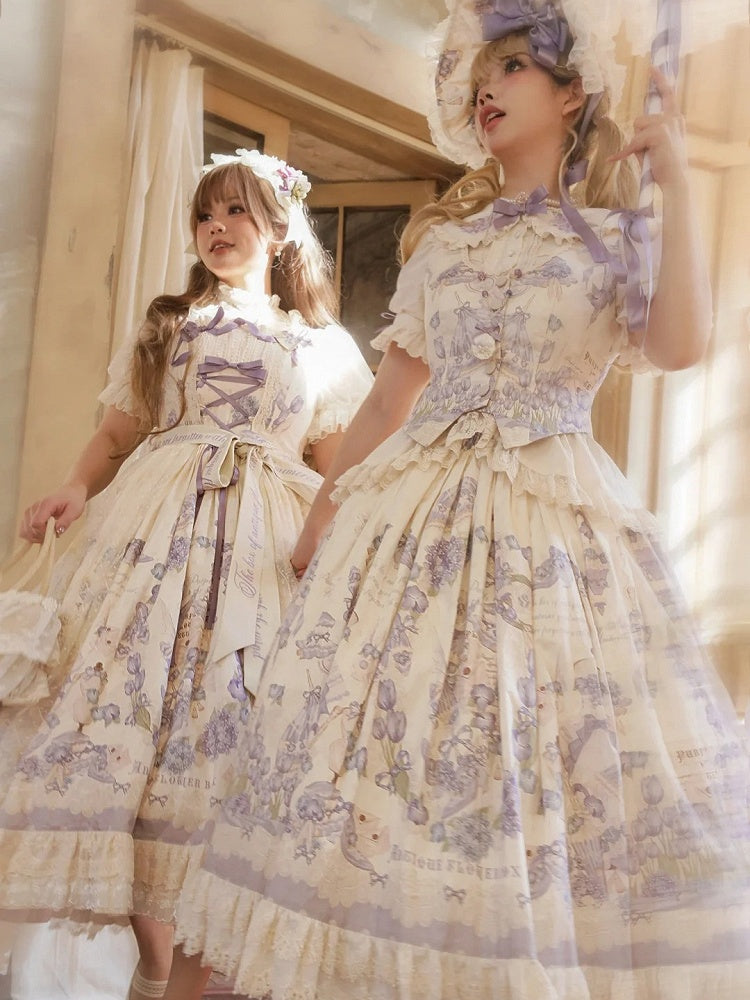 Weste mit Print, erhältlich in Größen Plus, Lila