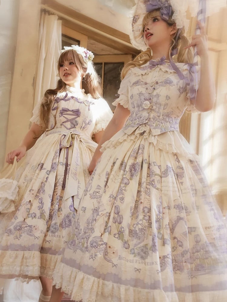 Floral Plus Purple Sizes Waistcoat Print Available