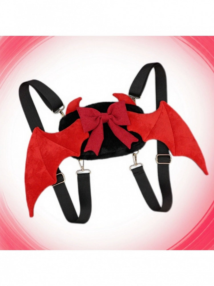 Double Shoulder Wing Bag with Bow Embellishment - Magic Diary