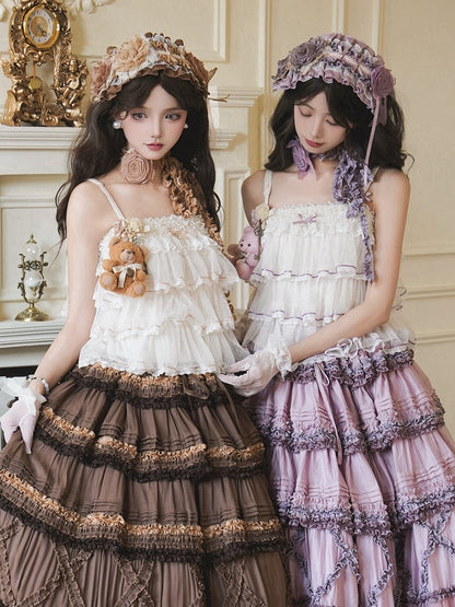 Coffee / Hairband Floral Purple