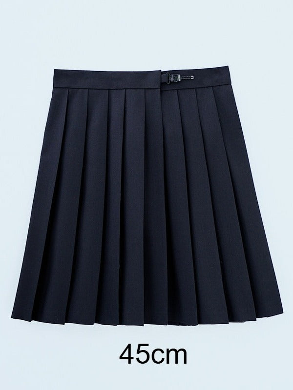 Black Pleated Skirt JK Style - Lan Jian Chuan