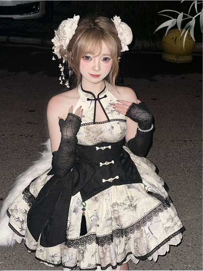 パターン日本のロリータフリルドレス中国