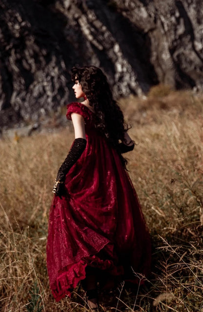 Red Cathedral Empire Waist Dress Gothic Lolita JSK