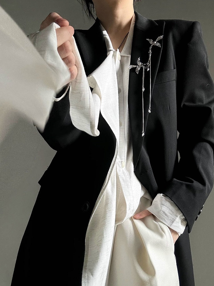 Apricot Lolita Fit Shirt Draping Long Ouji Loose Light Ribbon Retro with