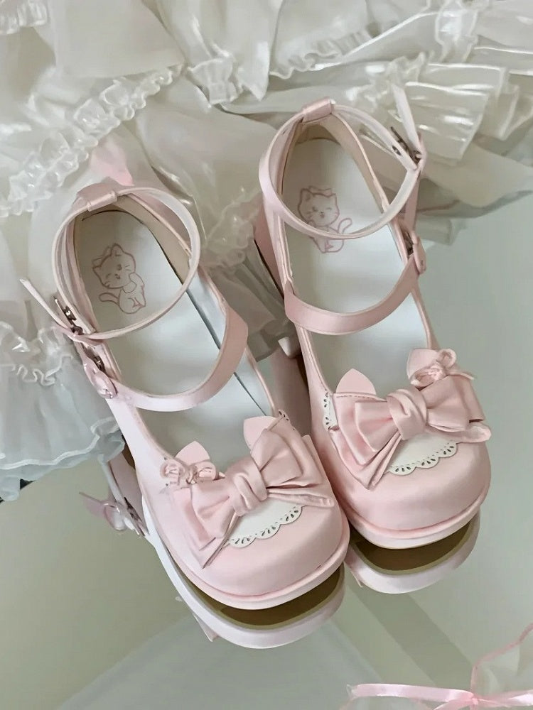 Block Sweet Heels High Pink Closure Light Heart-shaped -