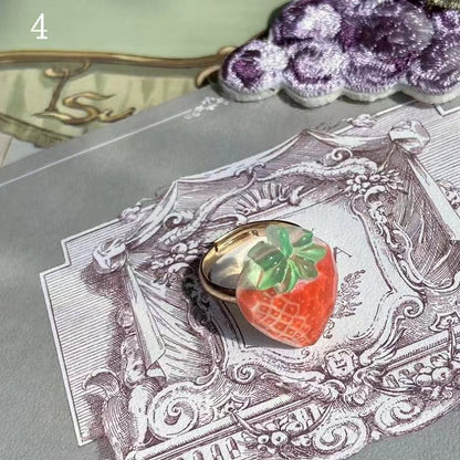 Optionen Ring Kirsche/Ananas/Wassermelone/Erdbeere/Trauben Dekoriert 5