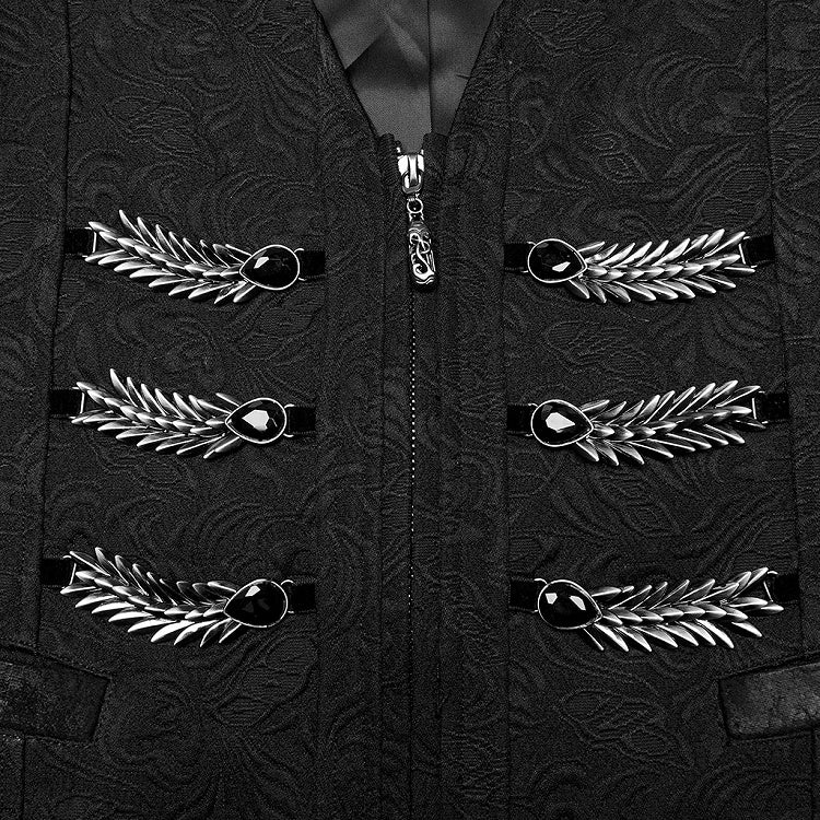 Black Men's Gothic Dragon Scale Gentleman Vest