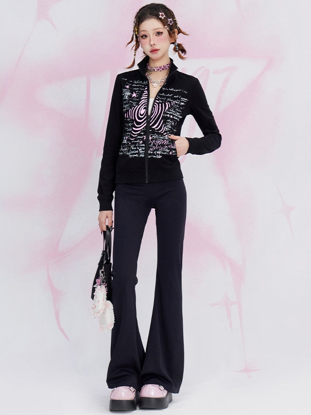 Schwarze Fischschwanzhose